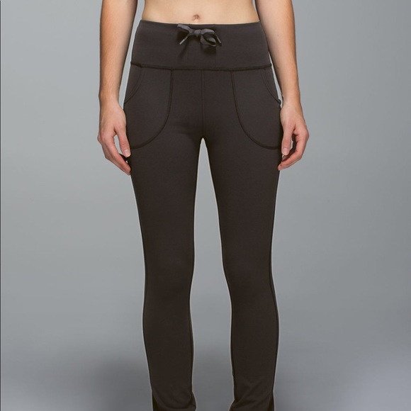 lululemon athletica Pants - lululemon Draw String Black Leggings Size 4